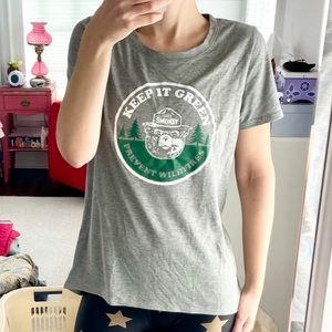 Smokey Bear Keep it Green Prevent Wildfires Tee